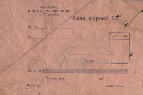 Druk KW Sanatorium dra Władysława Przygody.